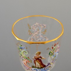 Lobmeyr ロブマイヤー エナメル チューリップ グラス Lobmeyr