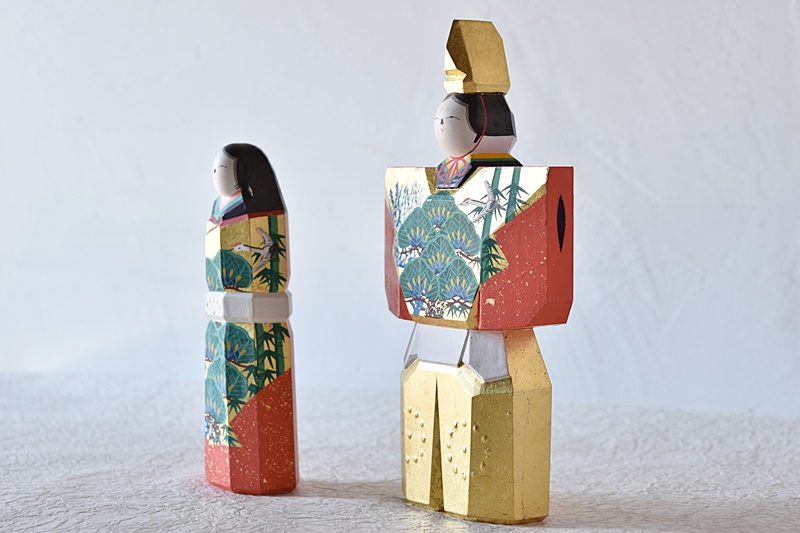 奈良一刀彫 雛人形 川口神泉 - 生活骨董と古布のアンティークショップ