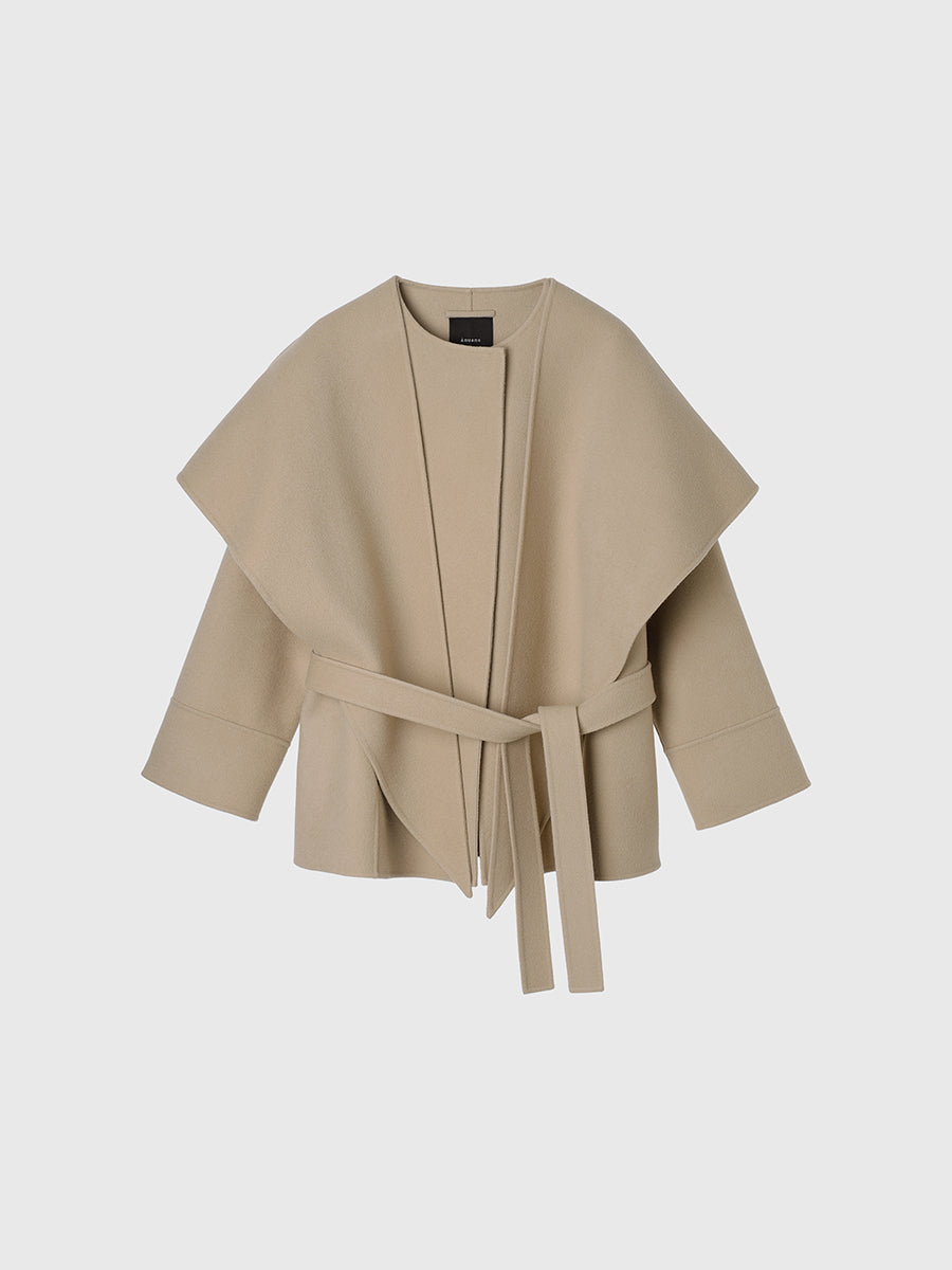 リバーウールミドルマフラーコート