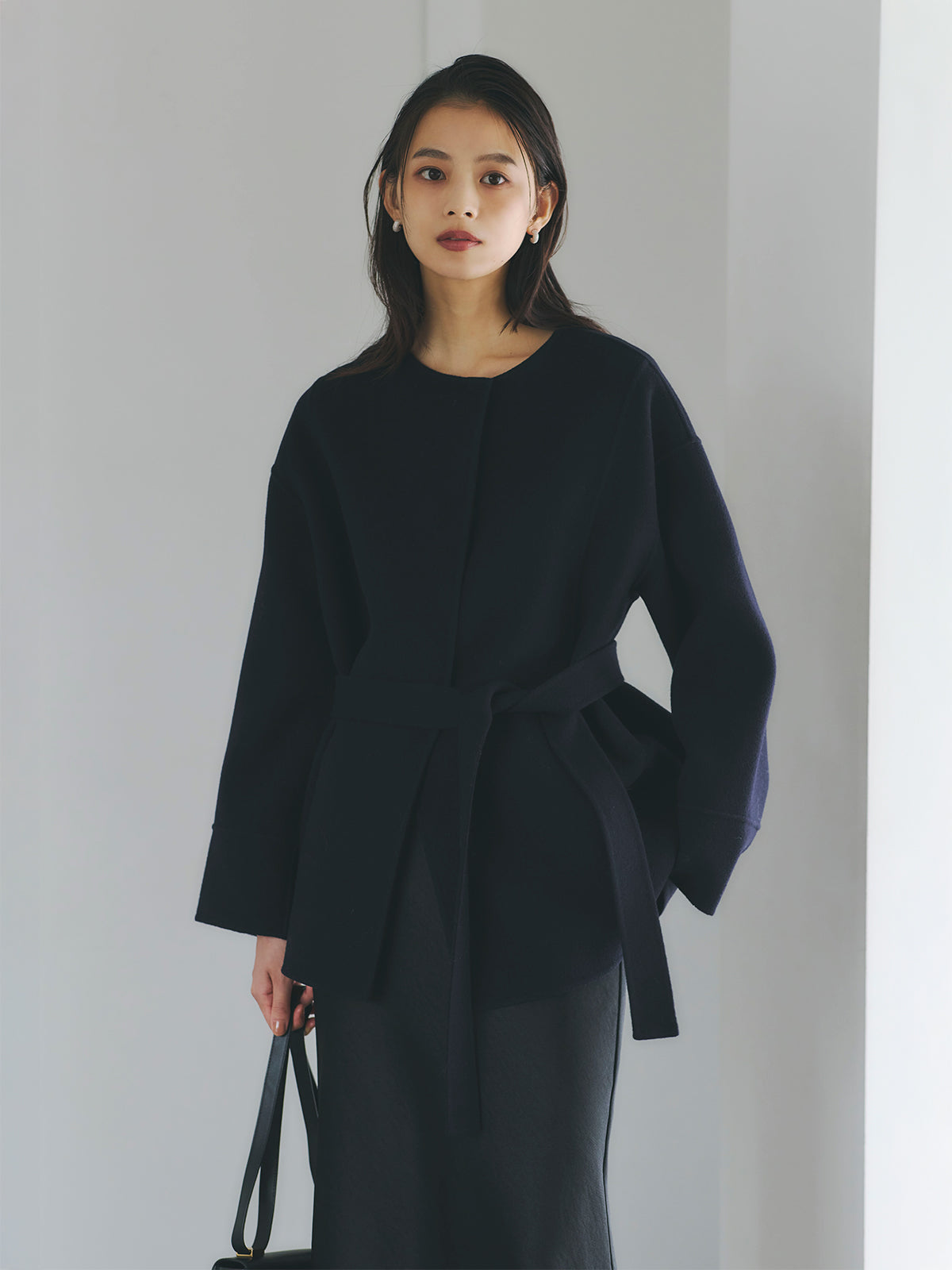 リバーウールミドルマフラーコート