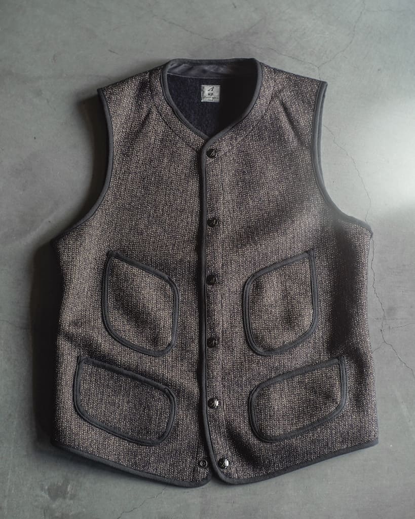 BB VEST - WOOL × COTTON - SALT & PEPPER – ANATOMICA KYOTO
