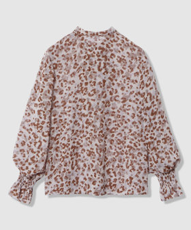 レオパードプリントリボンタイブラウス|ANAYI OFFICIAL ONLINE STORE