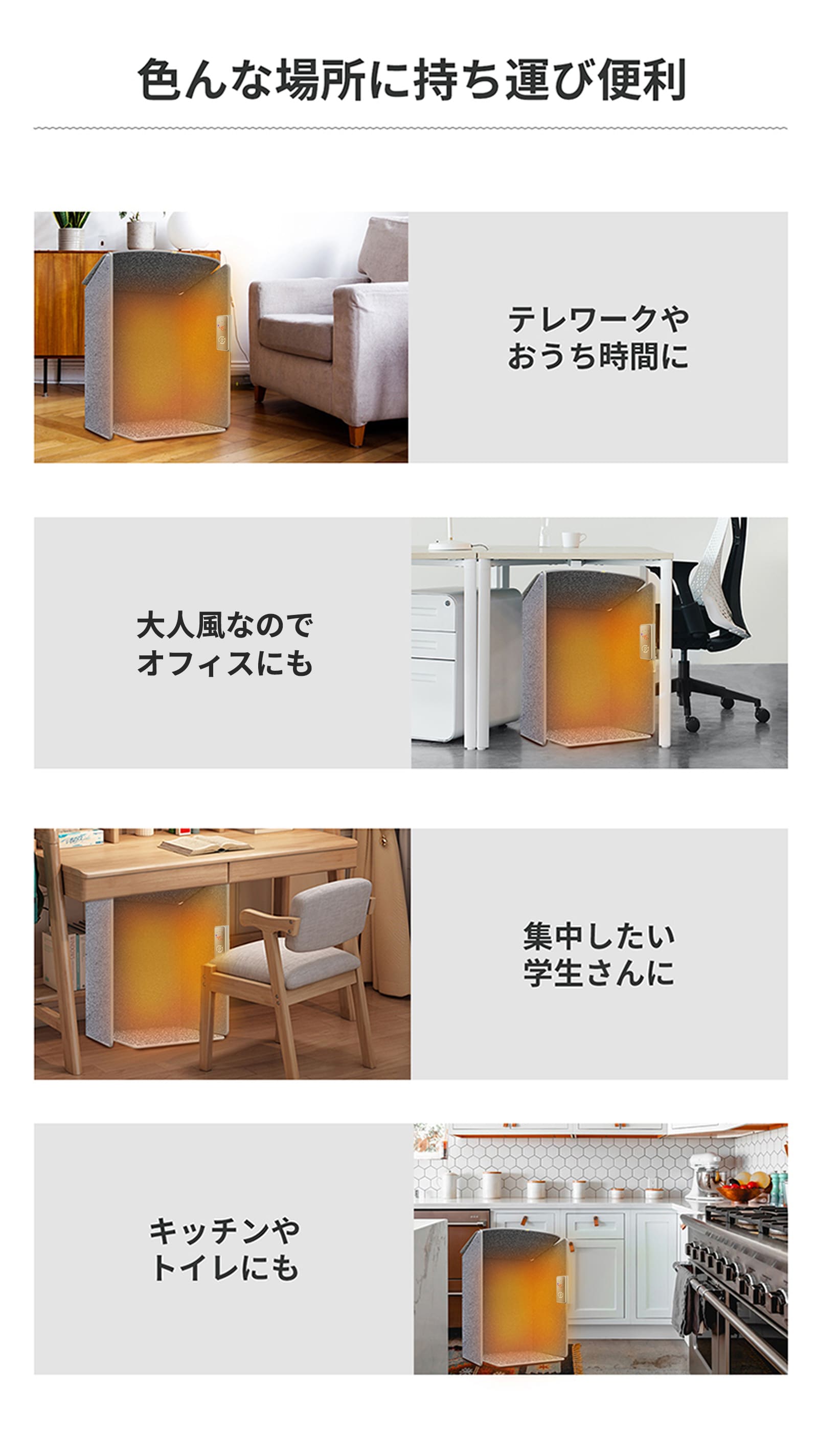 パネルヒーター 3面 デスクパネルヒーター 省エネ 3段階温度調整 電気