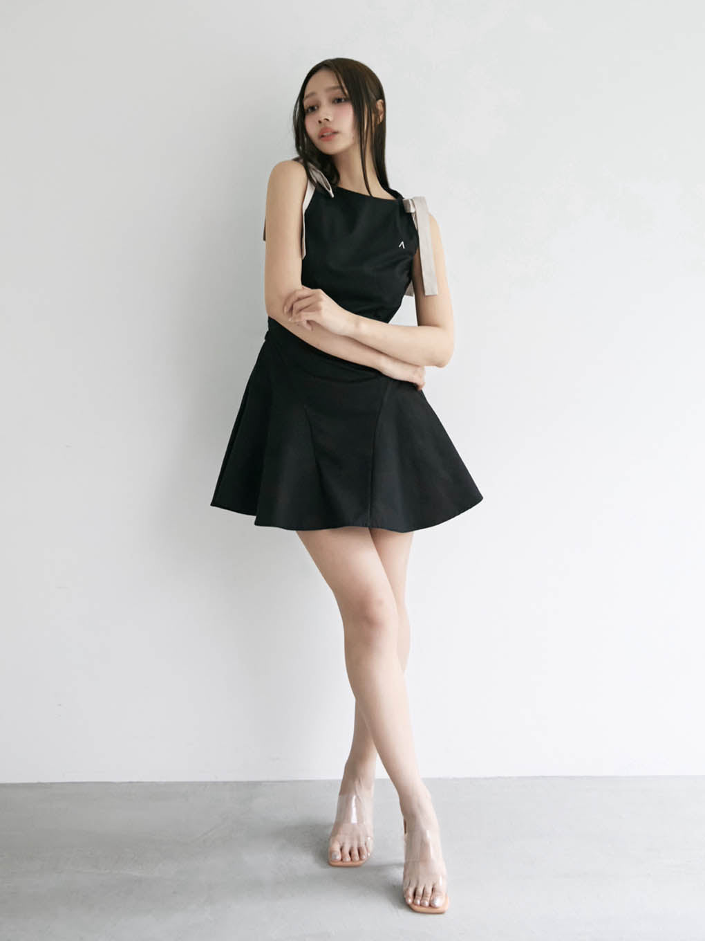 ANDMARY】Jozy ribbon flare mini dress