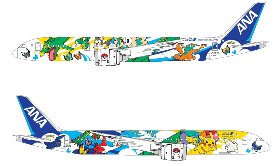ANAとポケモン、特別塗装機「ピカチュウジェットNH」を運航。機内で