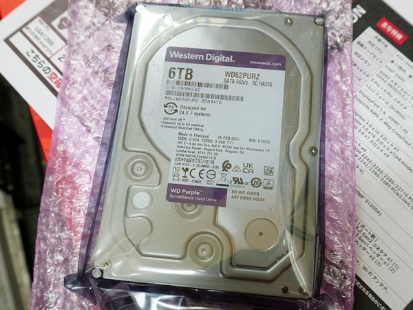 監視システム向けHDD「WD Purple」の6TBに新モデル - AKIBA PC Hotline!