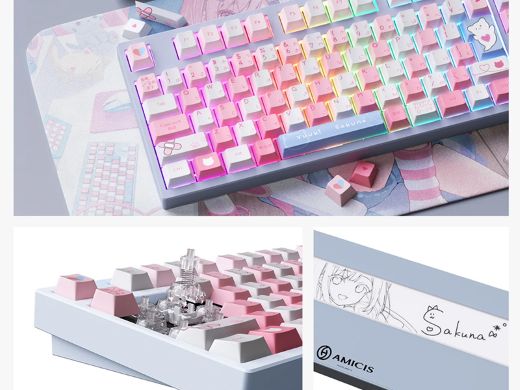 VTuber結城さくなコラボのゲーミングキーボード/マウスパッドの受注