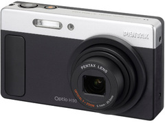 ペンタックス、ツートンカラーのスタイリッシュモデル「Optio H90