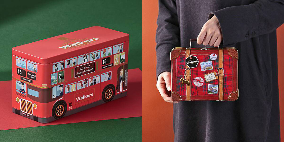 カルディ、旅に出かけたくなる「ロンドンバス缶」と「スーツケース缶