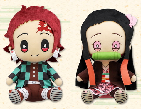可愛い表情の炭治郎と禰豆子のBIGぬいぐるみも！ 「鬼滅の刃」の