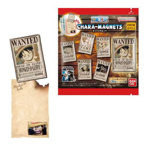 ONE PIECE」のアクリル製マグネットが登場。食玩「ワンピース キャラ