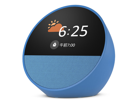 Amazon、カラフル筐体で表示カスタマイズもできる新型「Echo Spot