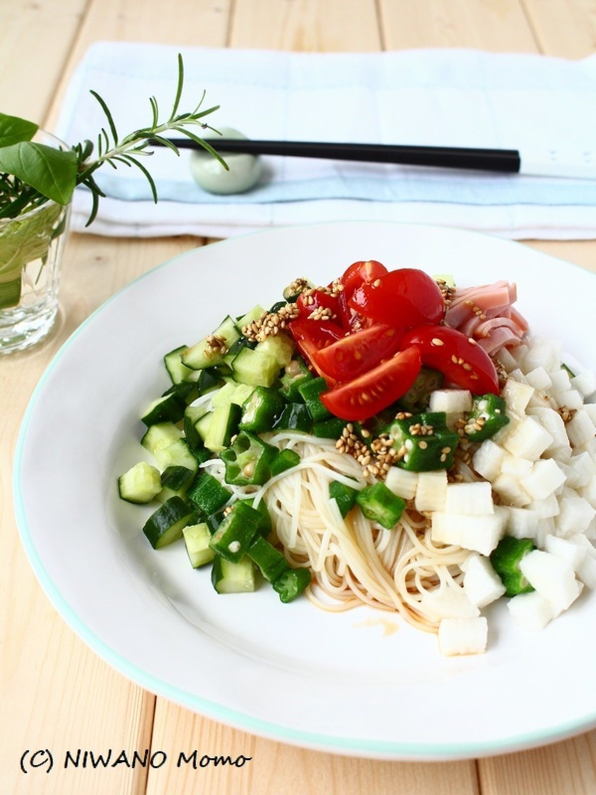 とろねば夏野菜のぶっかけそうめん | レシピサイトNadia