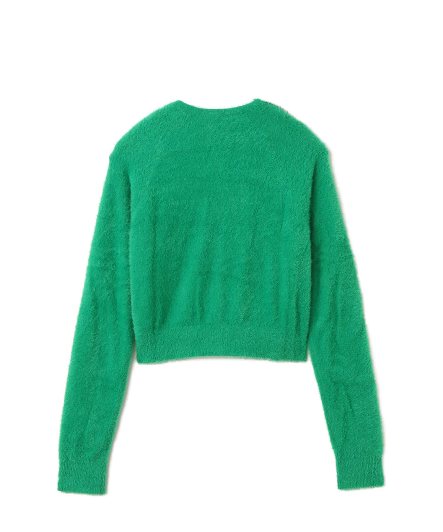 adidas FLUFFY KNITTED CARDIGAN グリーン（アディダス フラフィー