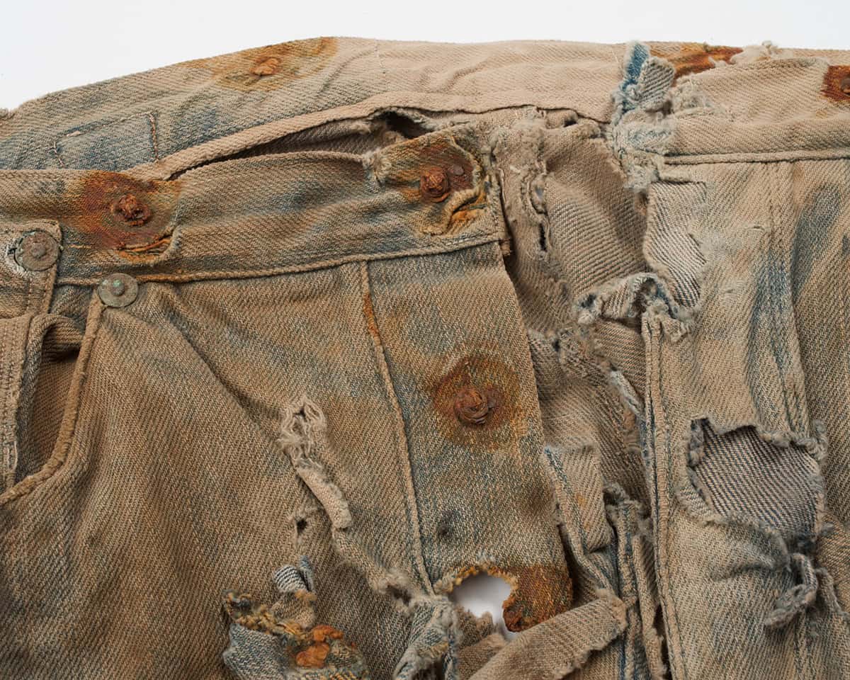LEVI'S VINTAGE CLOTHING REPRODUCES 9RIVET, OLDEST PAIR OF BLUE