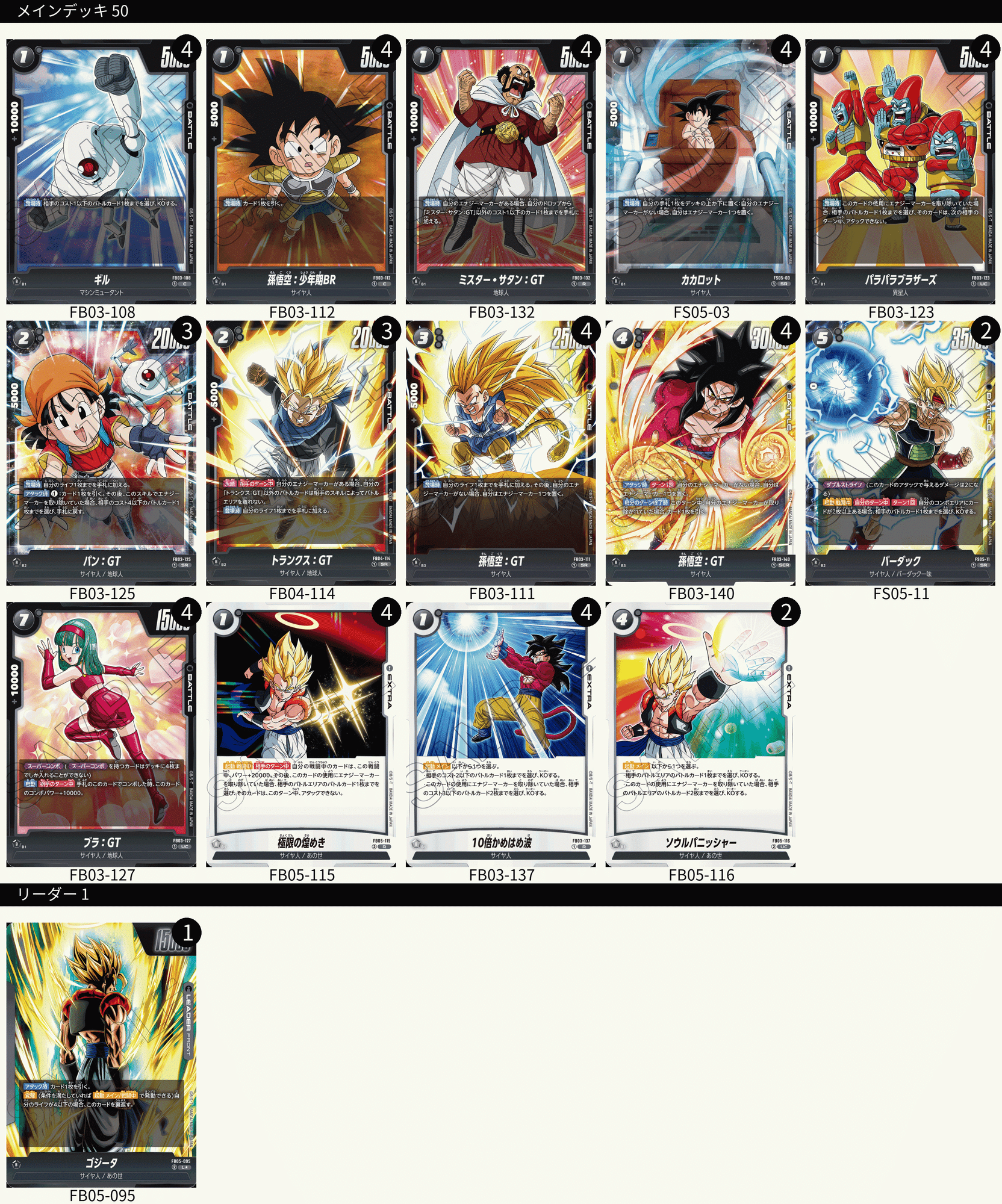 堅実な強さ！ 黒 ゴジータ デッキレシピ ドラゴンボールフュージョン