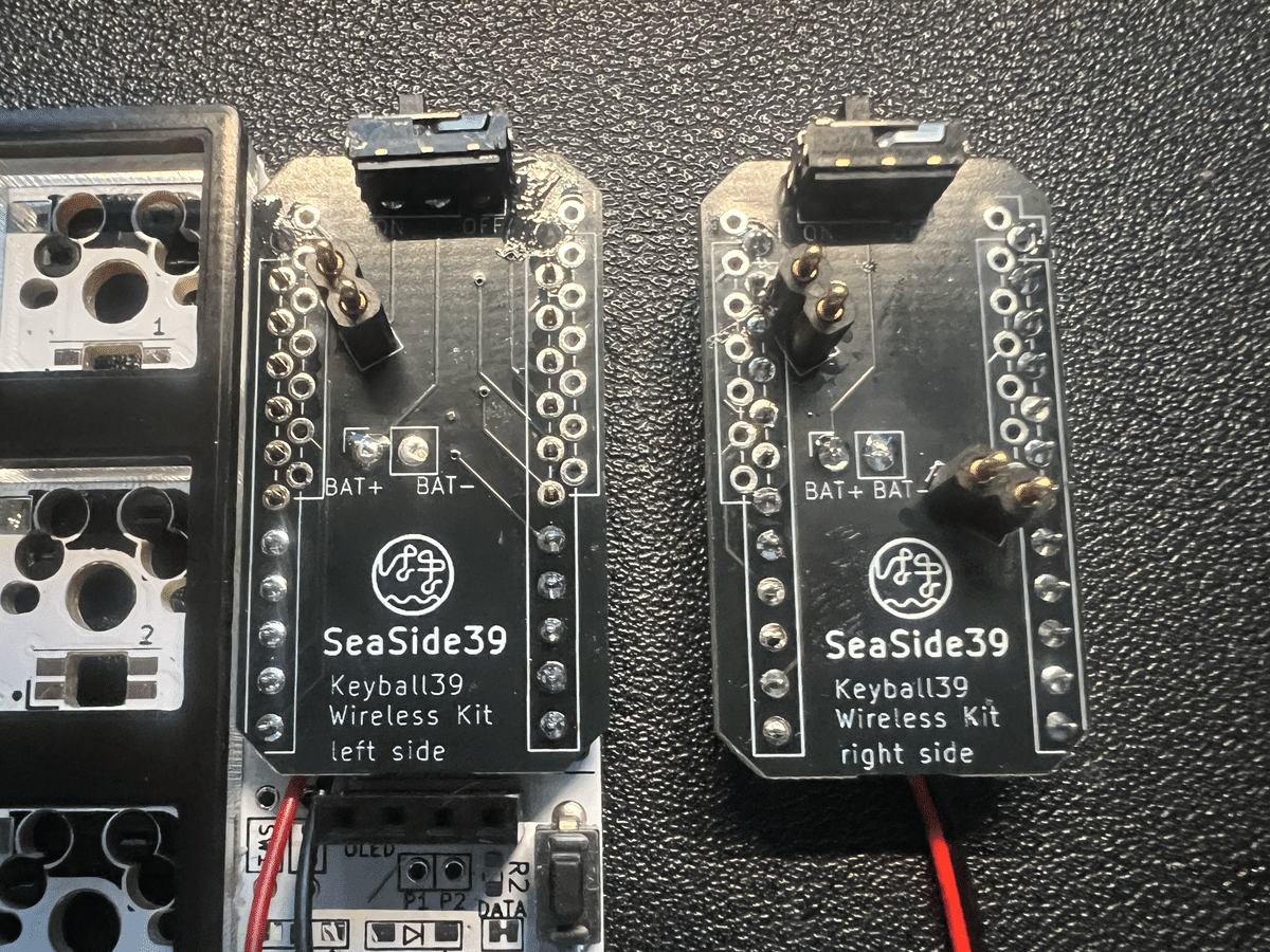 keyball39無線化キット「SeaSide39」ビルドログ｜kazy