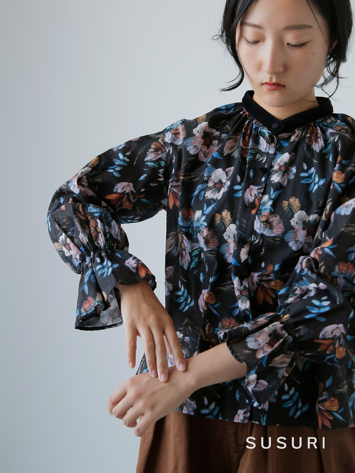 susuri ススリ コットン メロフォン ブラウス 25-450 | iroma..aranciato