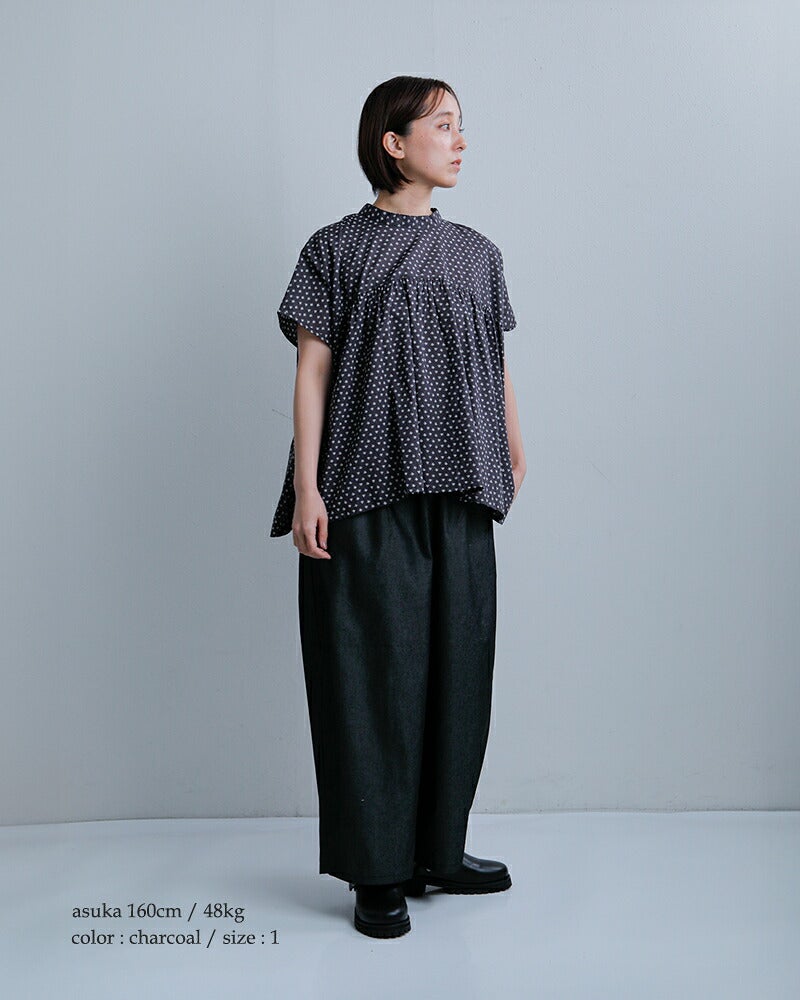 SOIL ソイル コットンボイル スモールフラワープリント バックオープン