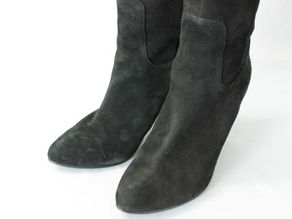 DIANA ロングブーツ ブラック 24.5cm❣️スエード 本革 ☆DIANA