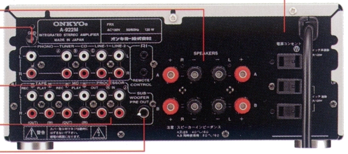 ONKYO A-922Mの仕様 オンキヨー/オンキョー
