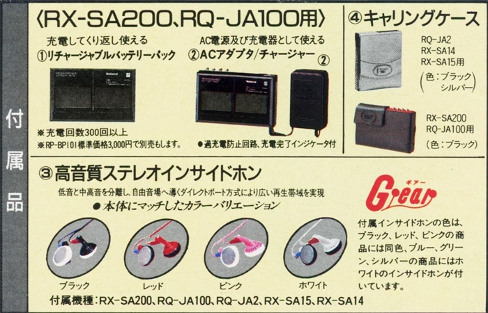 National/Panasonic RX-SA200の仕様 ナショナル/パナソニック