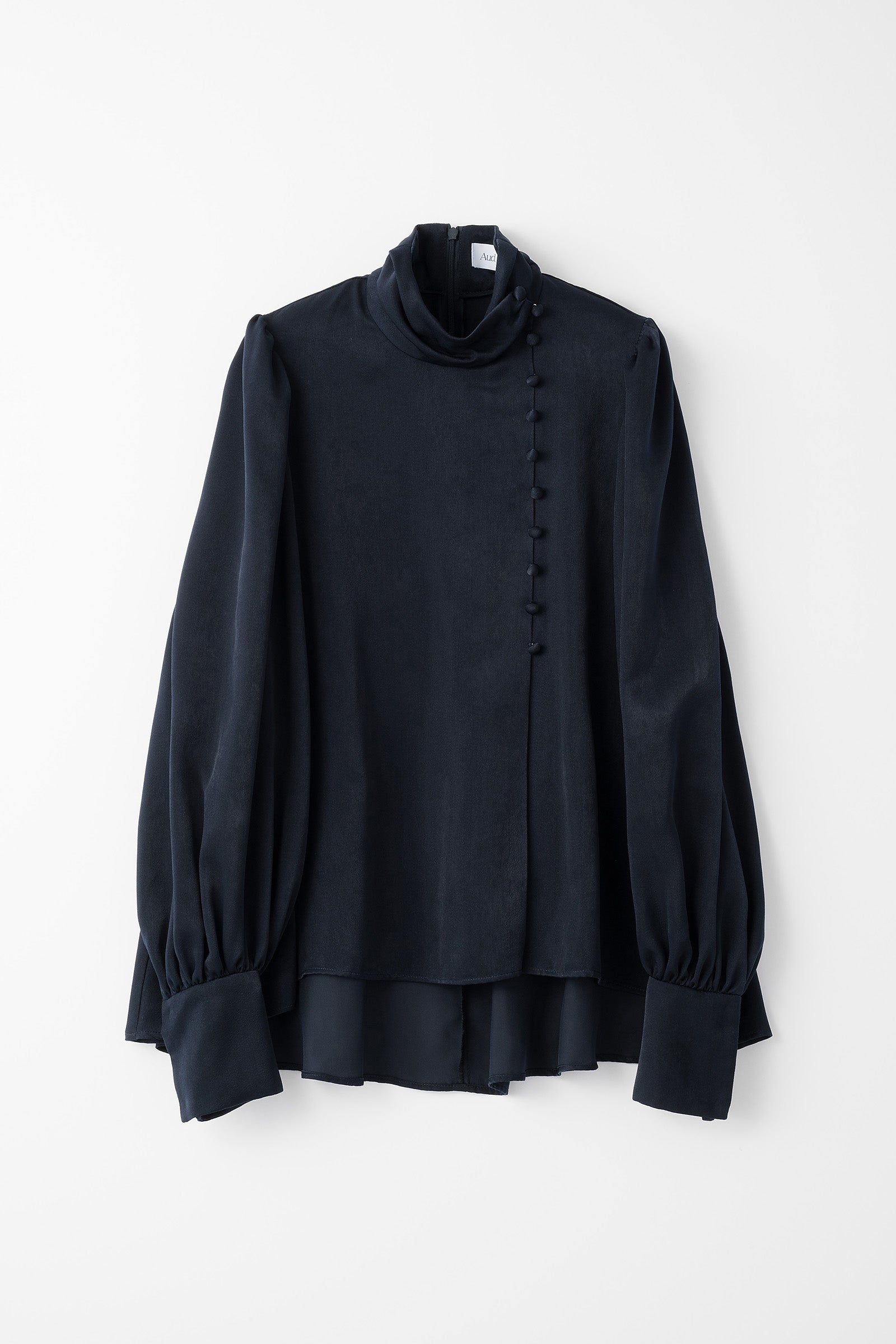 Audire drape blouse (Navy)