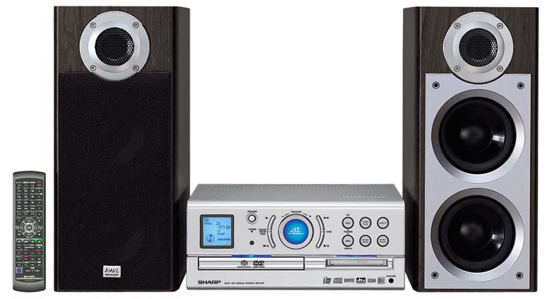 シャープ、5.6MHz版1ビットアンプ搭載DVD/SACD/MDミニコンポ