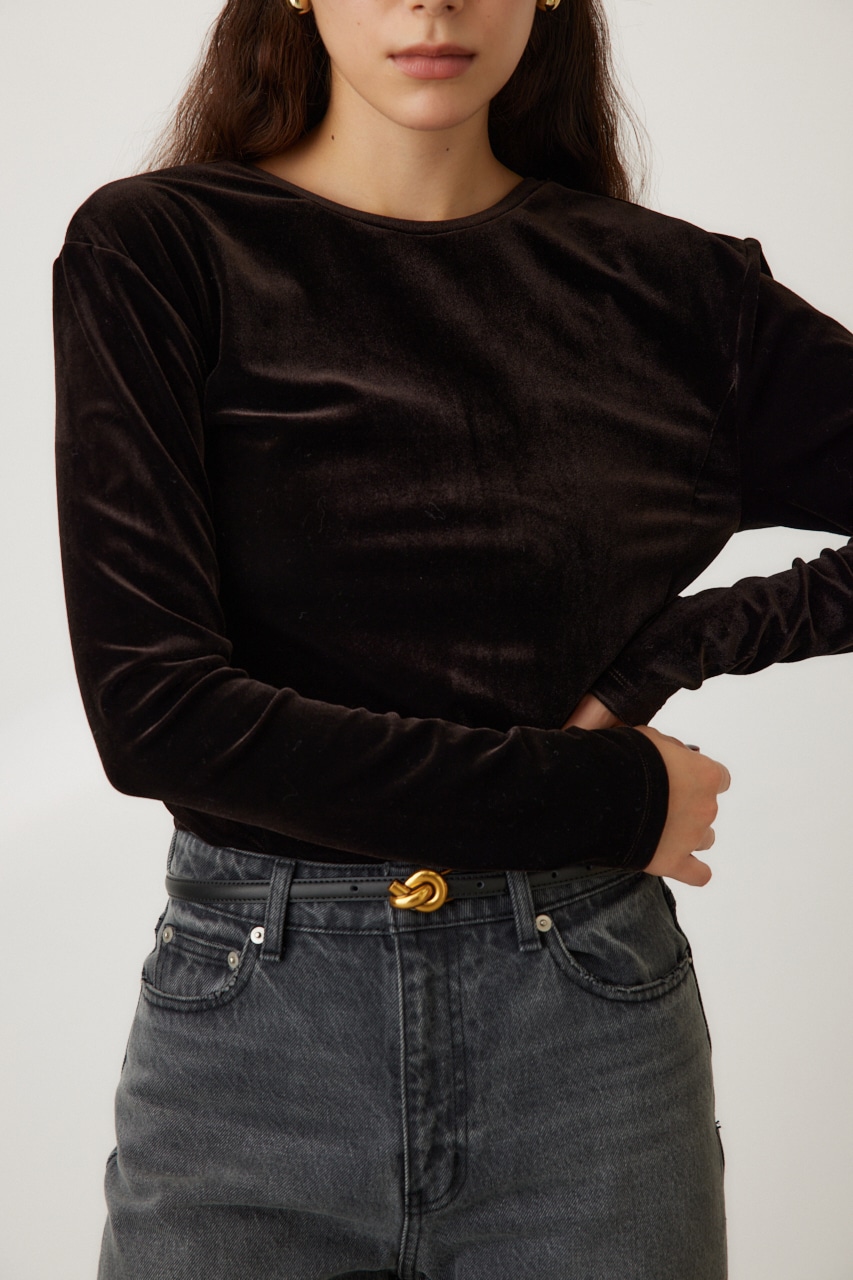 crie conforto】2WAYベロアトップス｜WOMEN｜254HAT80-070H｜AZUL BY