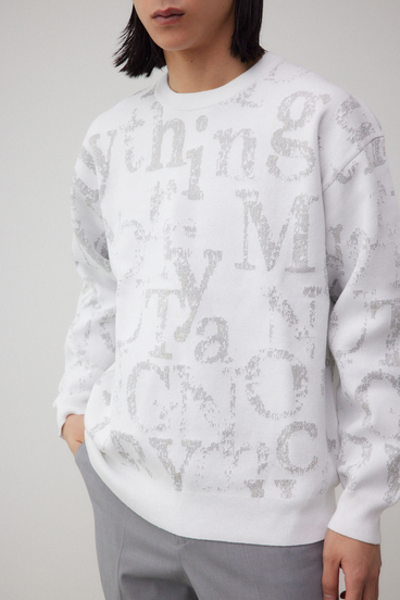 シルバー総柄ニットトップス｜MEN｜251HSC70-056C｜AZUL BY MOUSSY