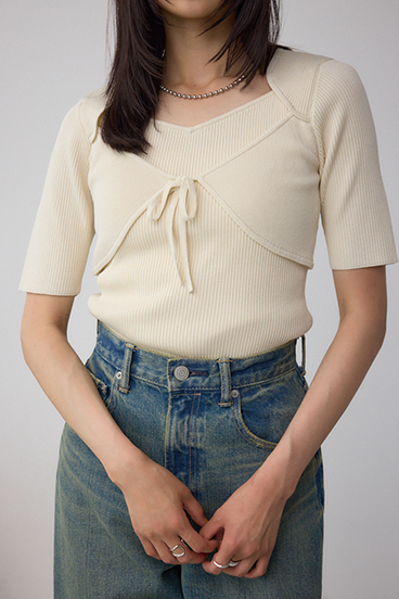 ビスチェレイヤードデザインニット｜WOMEN｜250IAC70-030F｜AZUL BY