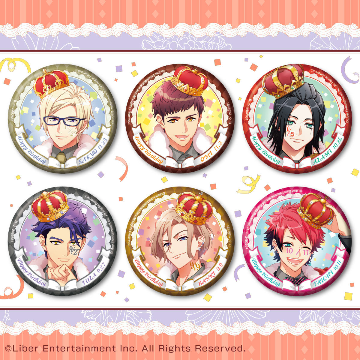 抽選販売】A3! ホログラム缶バッジ ～Happy×2 Birthday Autumn Troupe