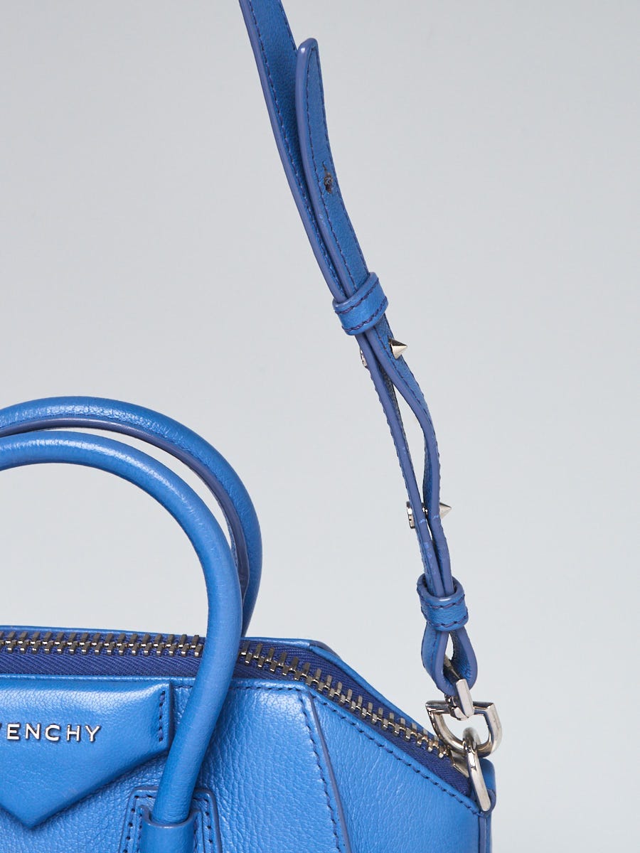 Givenchy Blue Sugar Goatskin Leather Mini Antigona Bag | Yoogi's