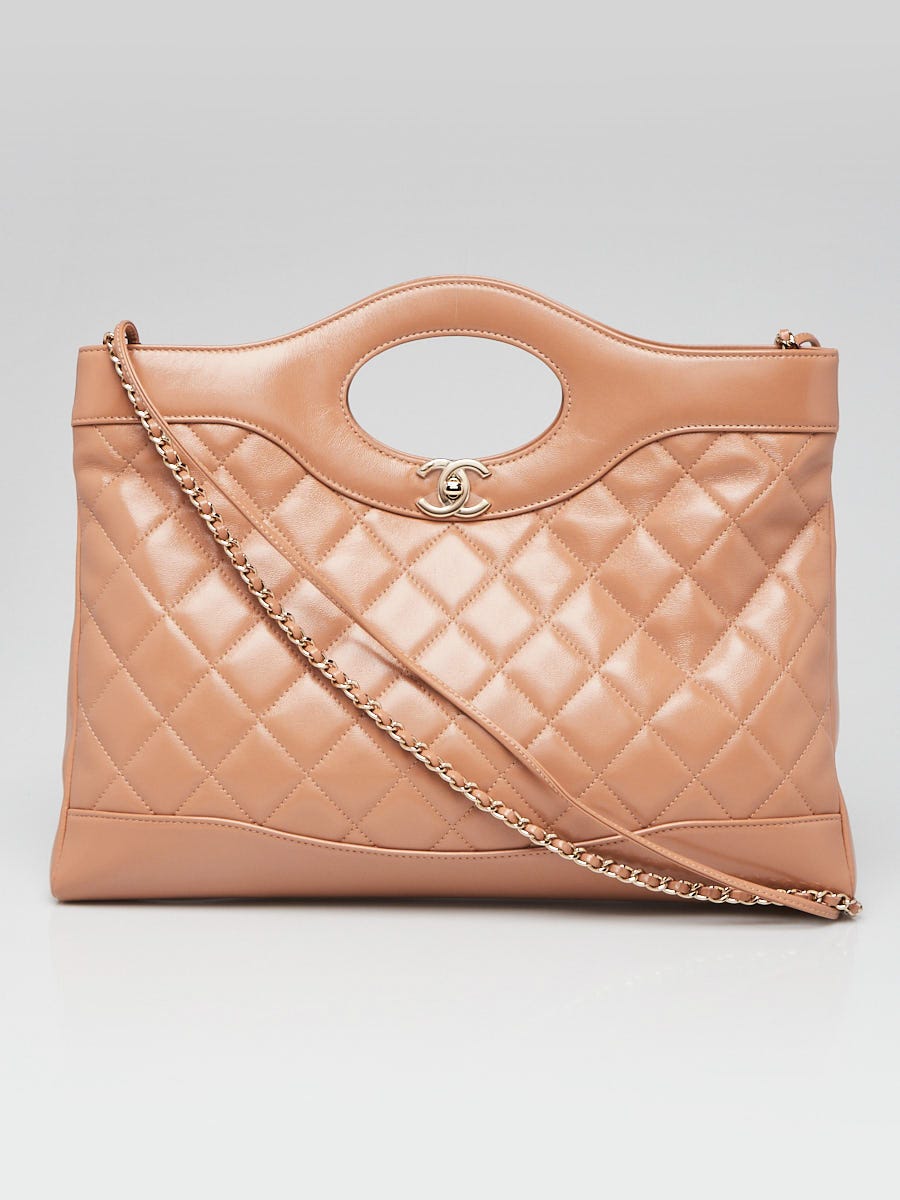 Chanel Beige Fonce Quilted Calfskin Leather Chanel 31 Bag