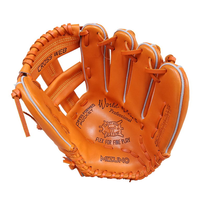 ベースマン、赤カップ完全限定ミズノ復刻軟式グラブ。70〜80年代の