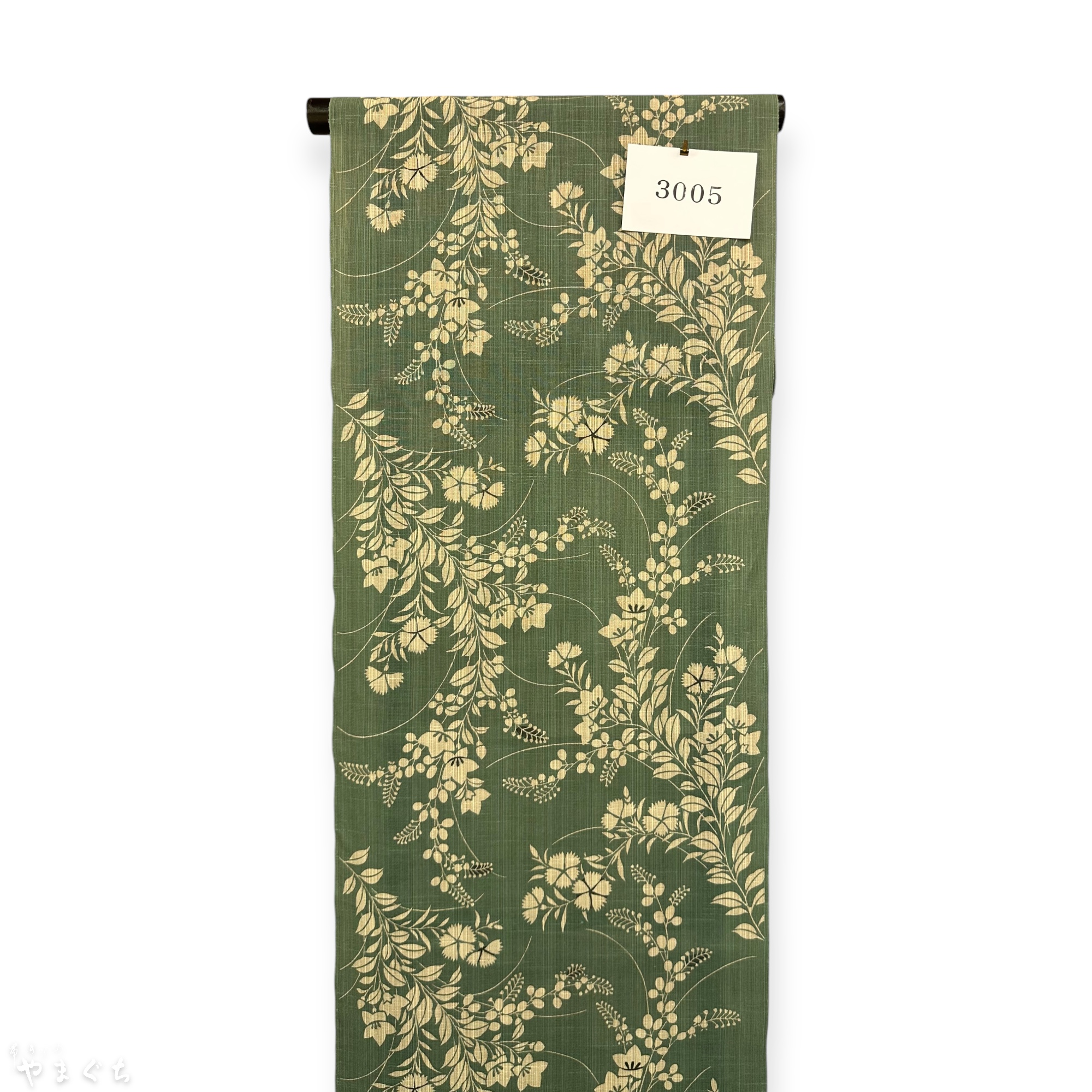 竺仙 松煙染小紋 秋草模様 高級浴衣 夏着物 | 帯ときもの やまぐち