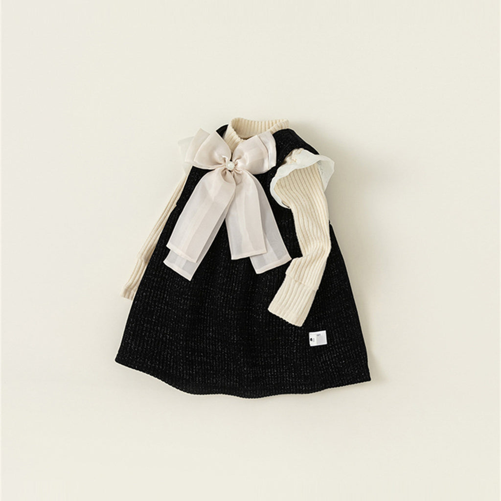 big ribbon one-piece & frill knit – biscuit closet