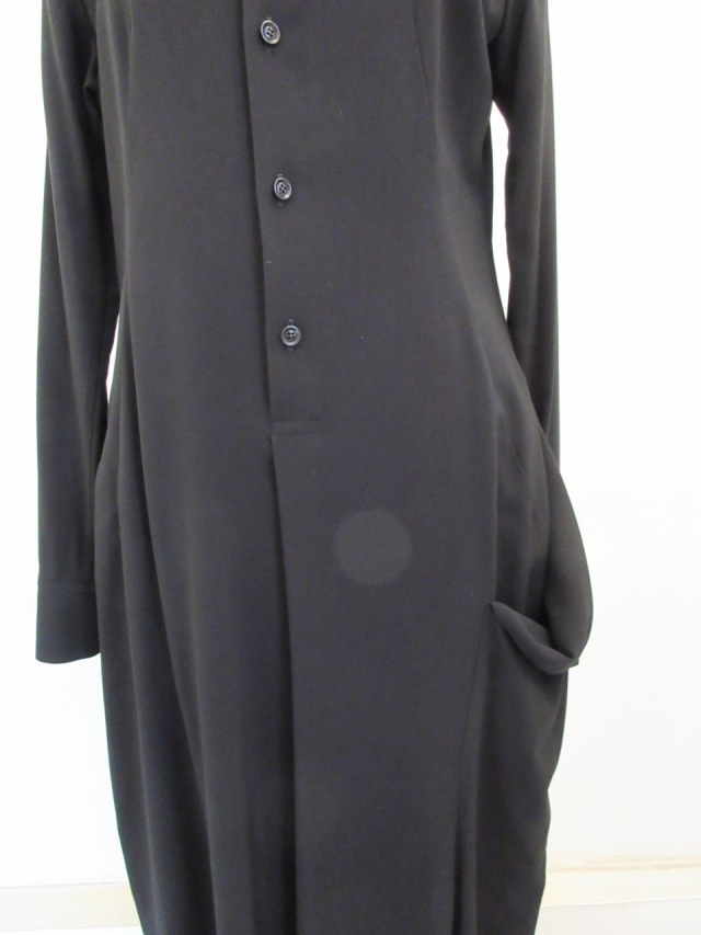 Y's YOHJI YAMAMOTO (ワイズ ヨウジヤマモト) 強撚ギャバ開襟シャツドレス