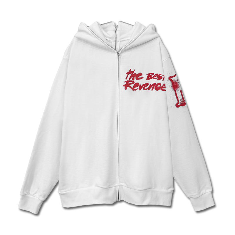 スプリット ジップパーカー WHITE – BMSG