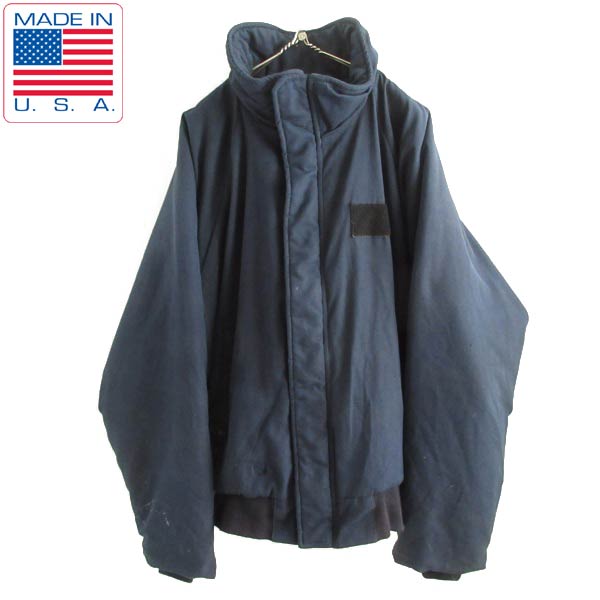 USA製 実物 米軍 US NAVY シップボード ジャケット 紺系 XXL アラミド