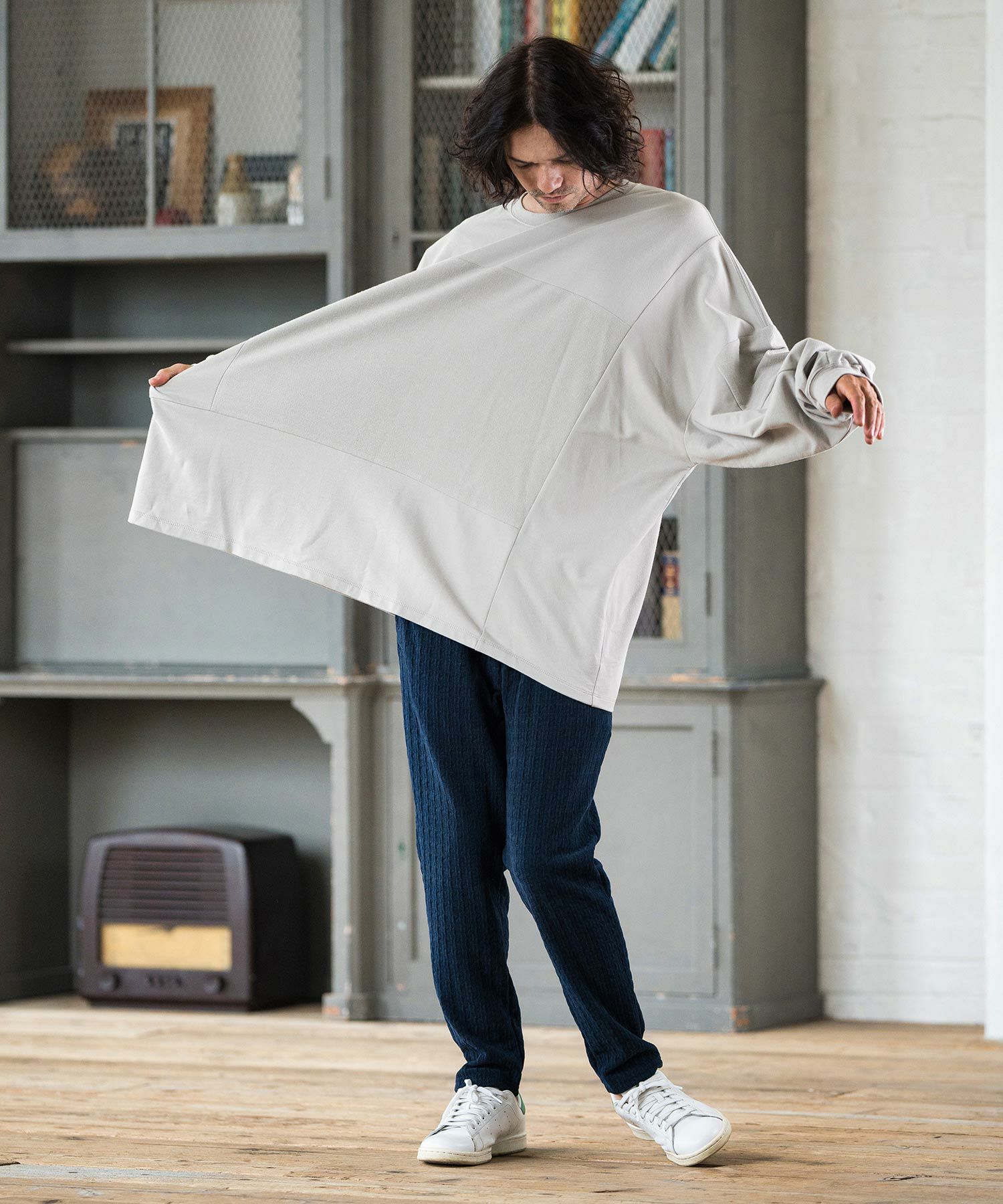 30%OFF【CAMBIO(カンビオ)】Geometric Cut Mole Pants カットモール