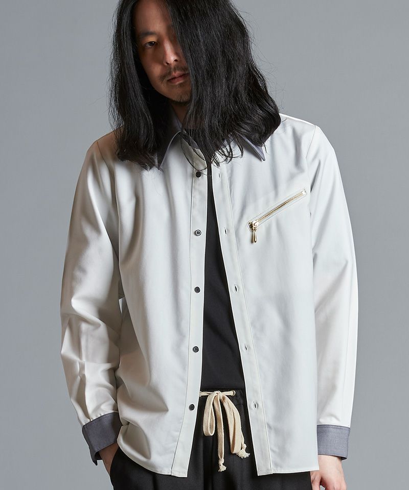 50%OFF【NO ID.(ノーアイディー)】ｸﾚﾘｯｸZIP-SH シャツ(855006-880S