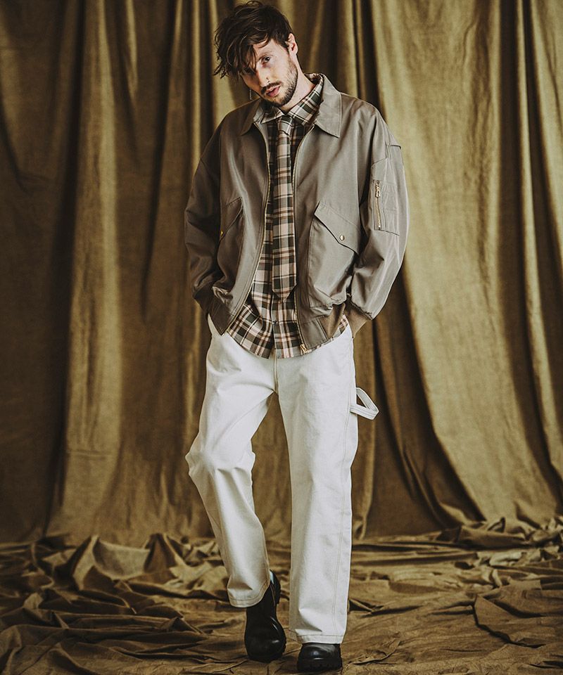 60%OFF【NO ID.(ノーアイディー)】ﾈｸﾀｲ付ﾁｪｯｸSH シャツ(855006-856S