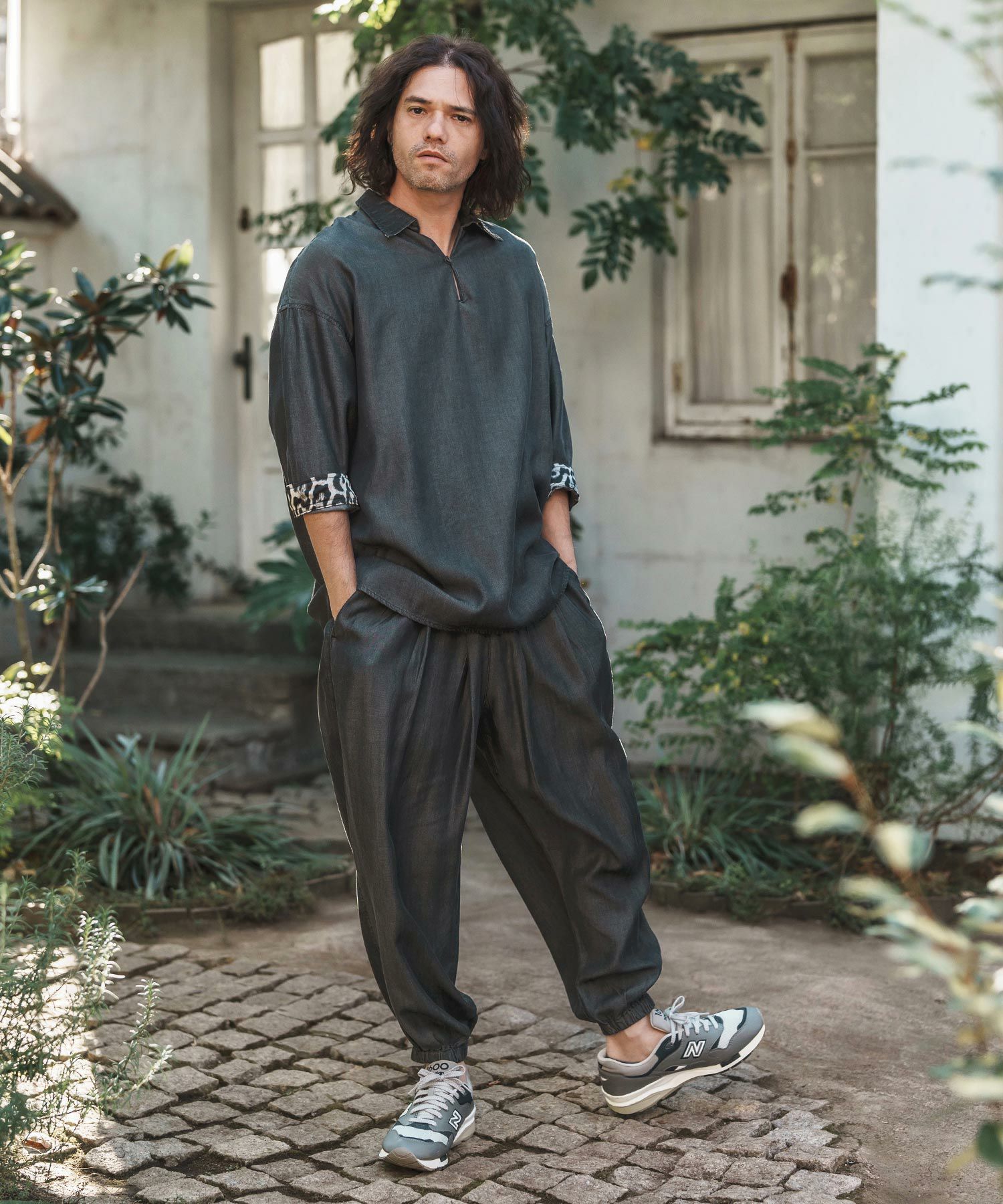 CAMBIO(カンビオ)】Silky Denim Balloon Pants デニムバルーンパンツ