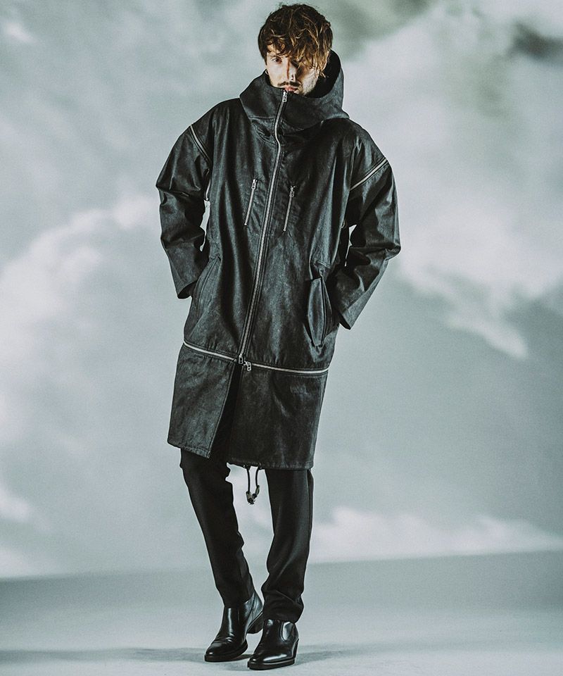 70%OFF【NO ID.(ノーアイディー)】ﾏﾙﾁｳｪｲBIGﾌｰﾄﾞﾓｯｽﾞｺｰﾄ(454006-668C