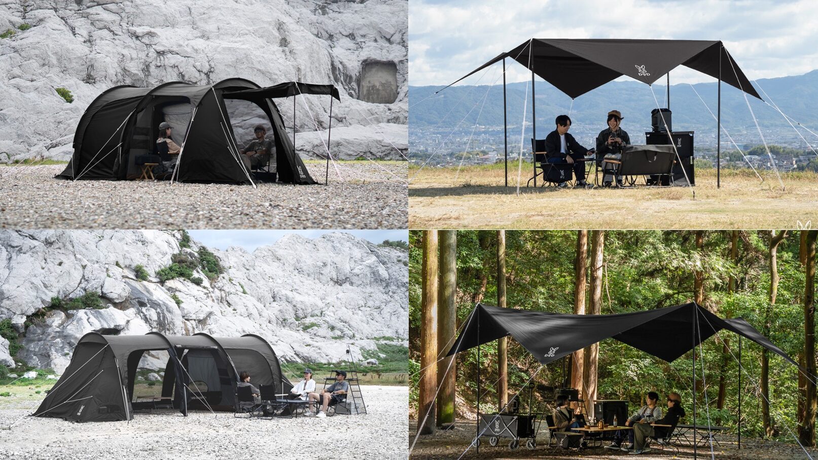 DODのカマボコテント/チーズタープに新色ブラックカラーが登場