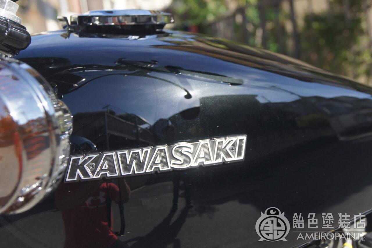 カスタムペイント カワサキZ1にゴーストペイントで火の玉｜飴色塗装店