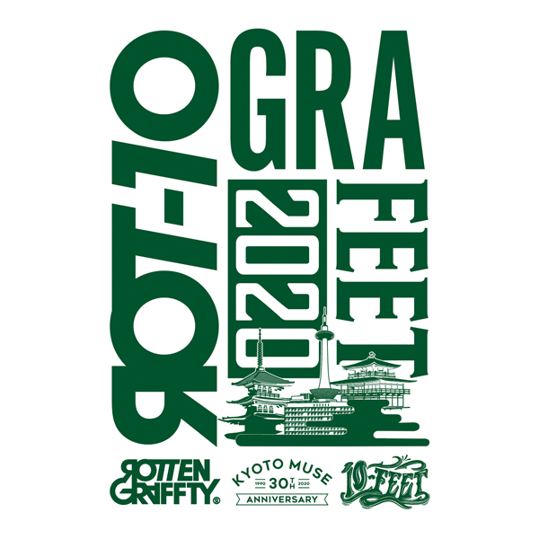 10-FEET・ROTTENGRAFFTY・KYOTO MUSE ] トリプルコラボTシャツ 《発送