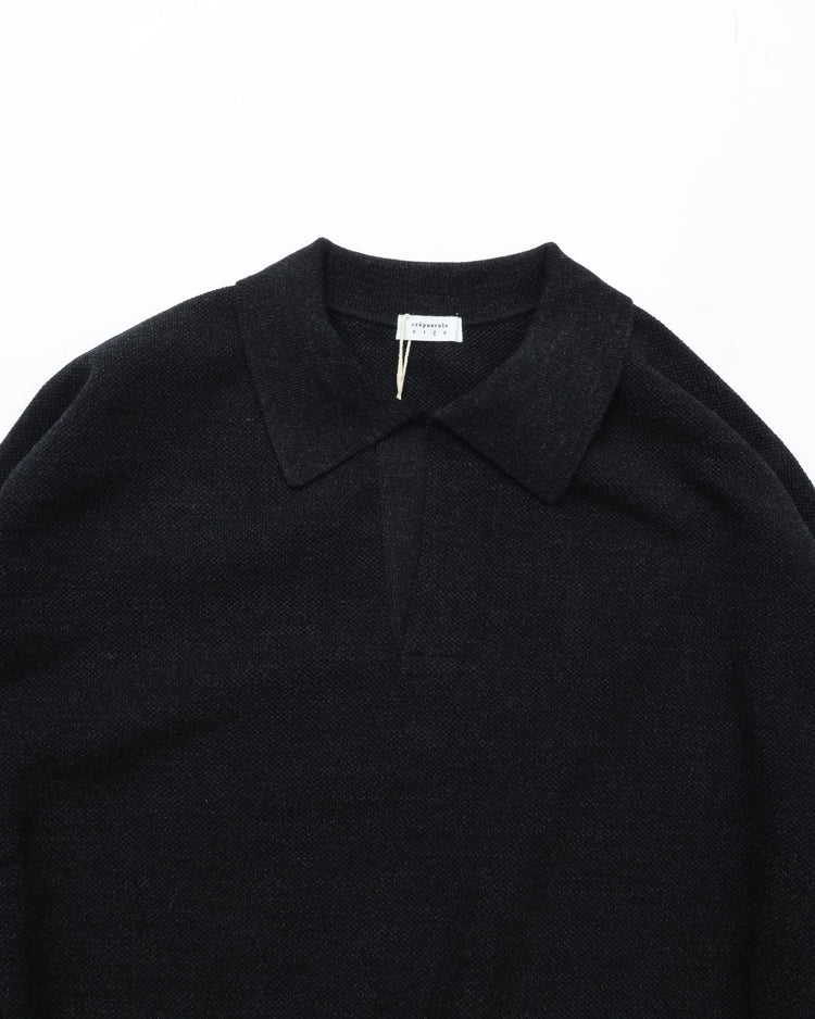 crepuscule Co/Wo Moss stitch Skipper BLACK – CASDAY / キャスデイ