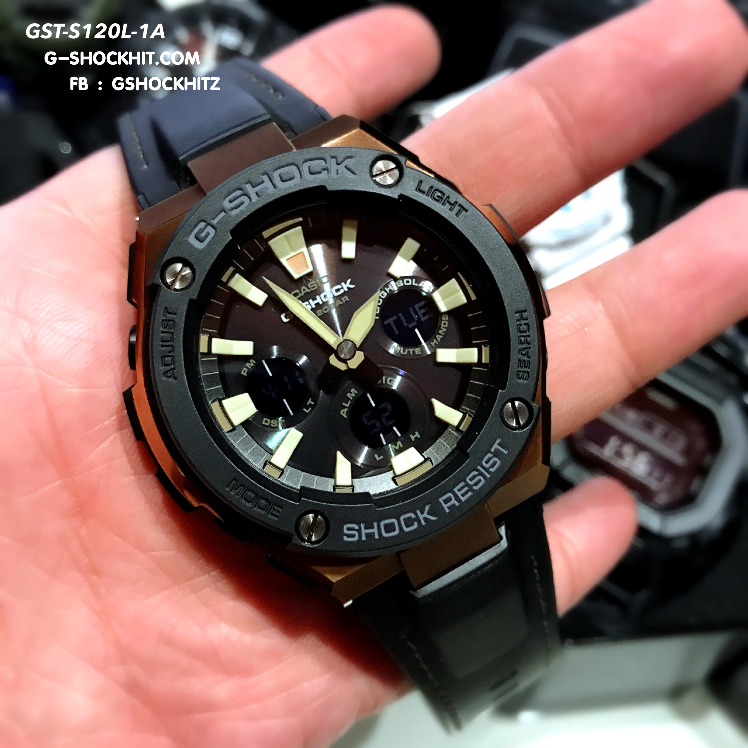 นาฬิกา CASIO G-SHOCK รุ่น GST-S120L-1A ของแท้ประกันศูนย์ CMG 1ปี